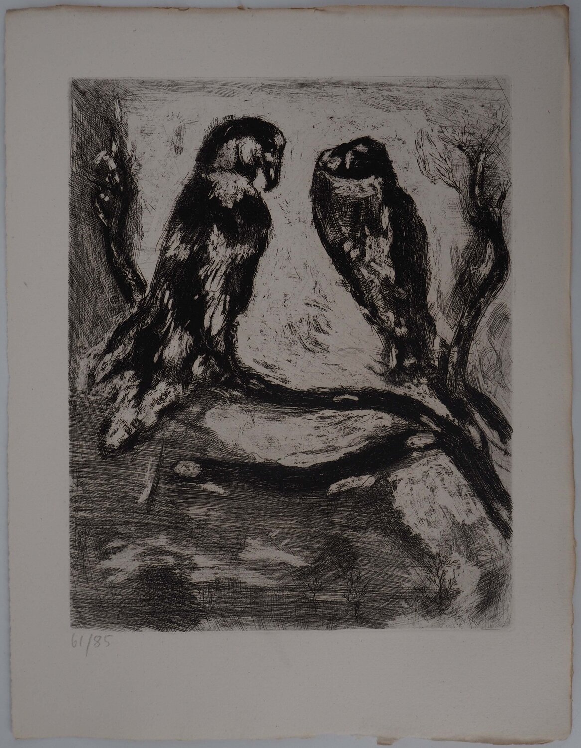 L'aigle et le hibou Marc Chagall Impresión en venta