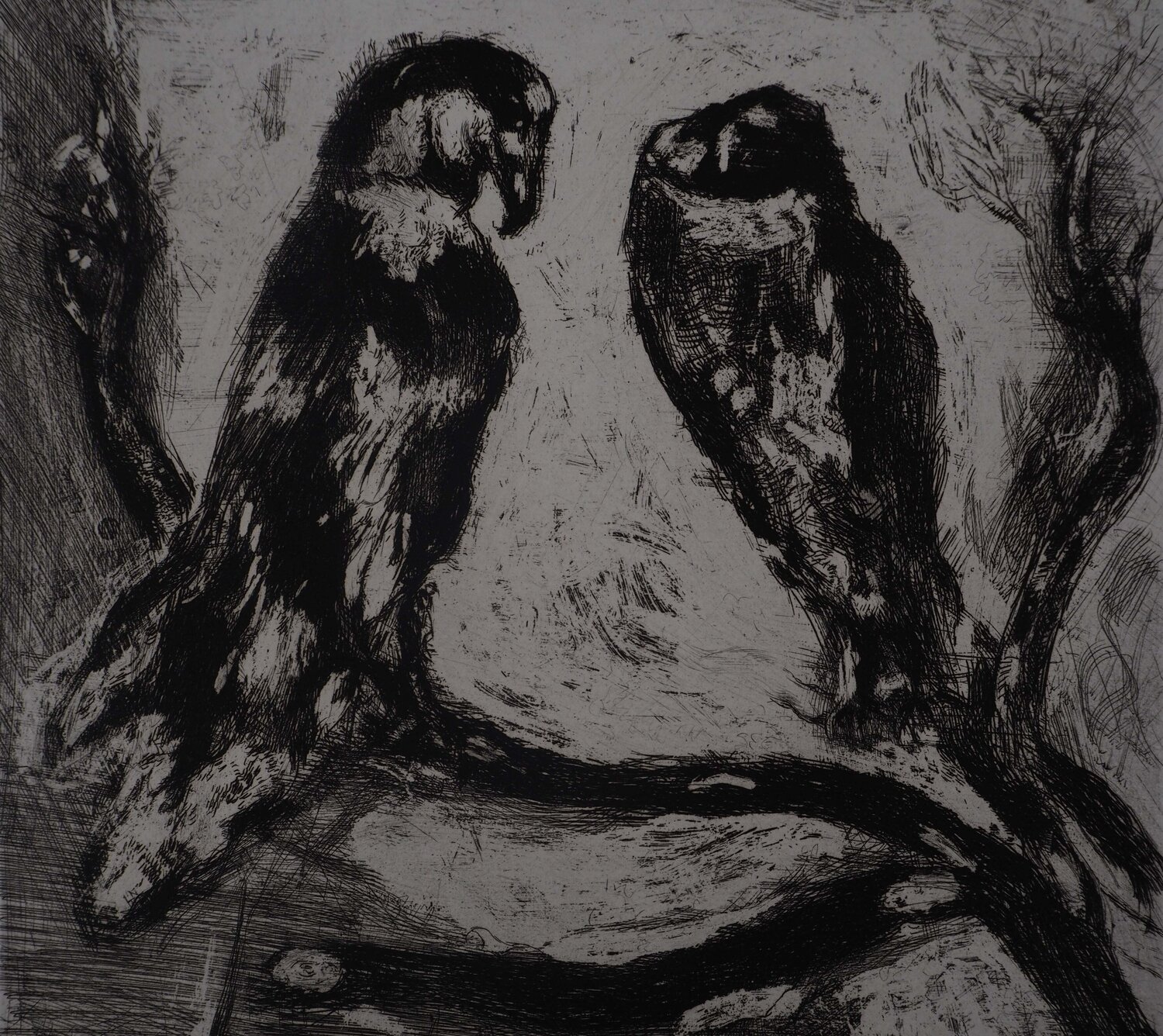 L'aigle et le hibou Marc Chagall