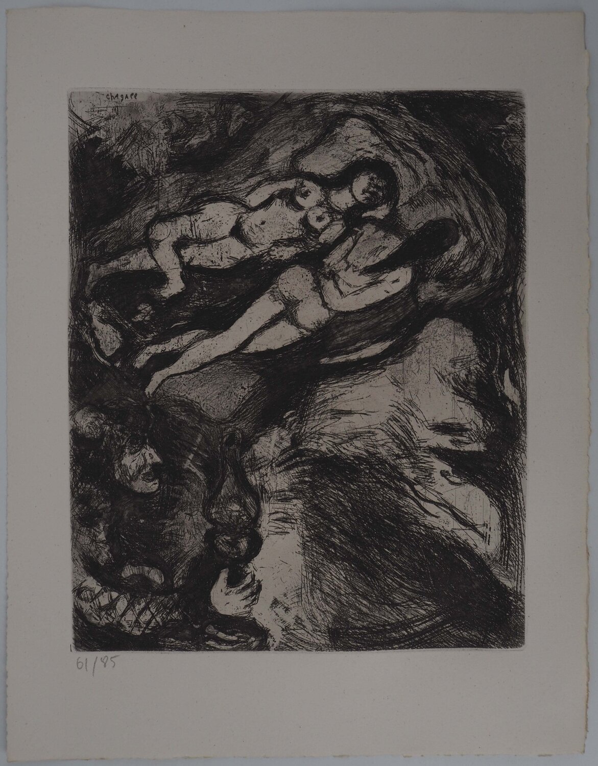 Le repos, Gravure originale signée Marc Chagall Impresión en venta