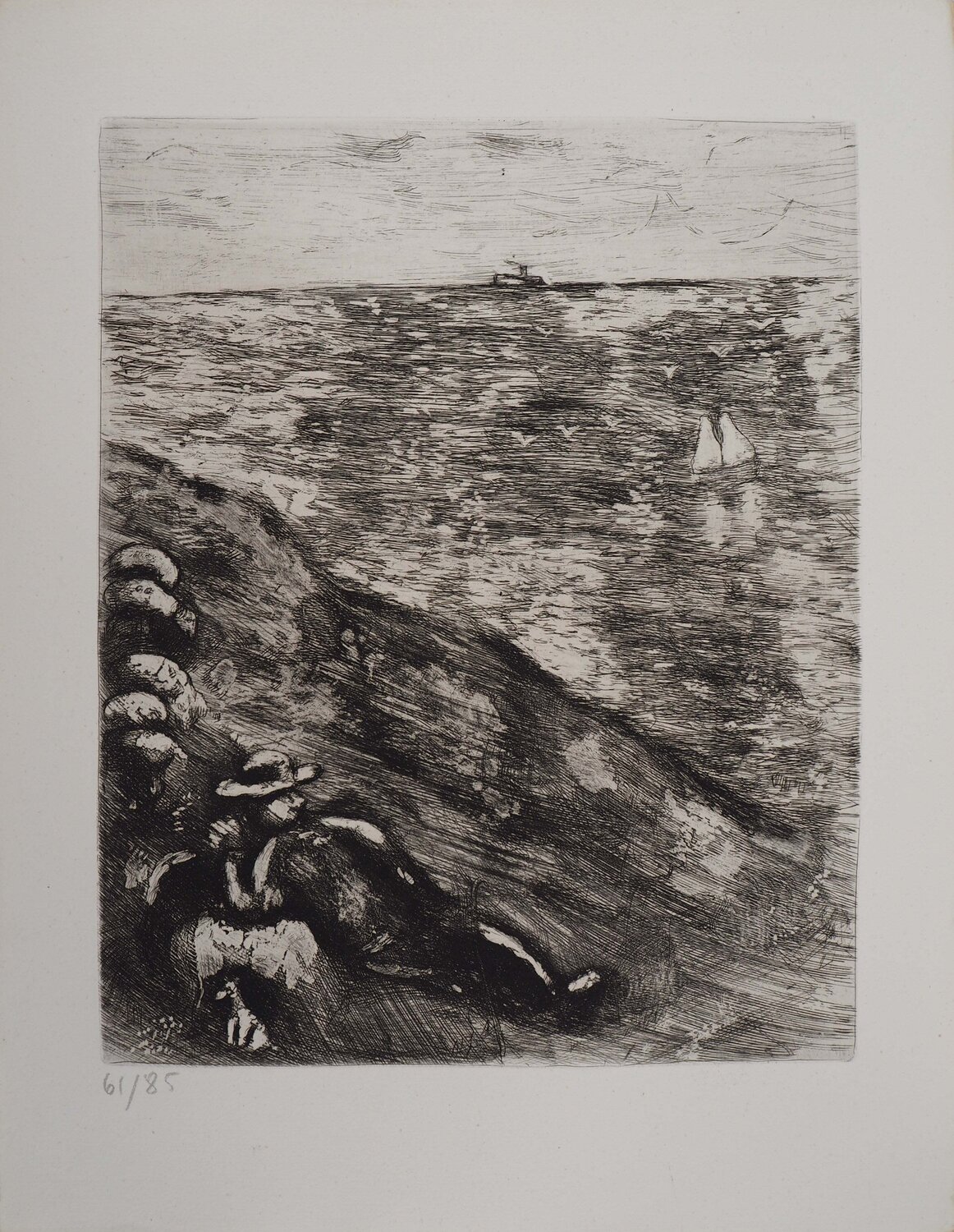 Le berger et la mer Marc Chagall Print for sale