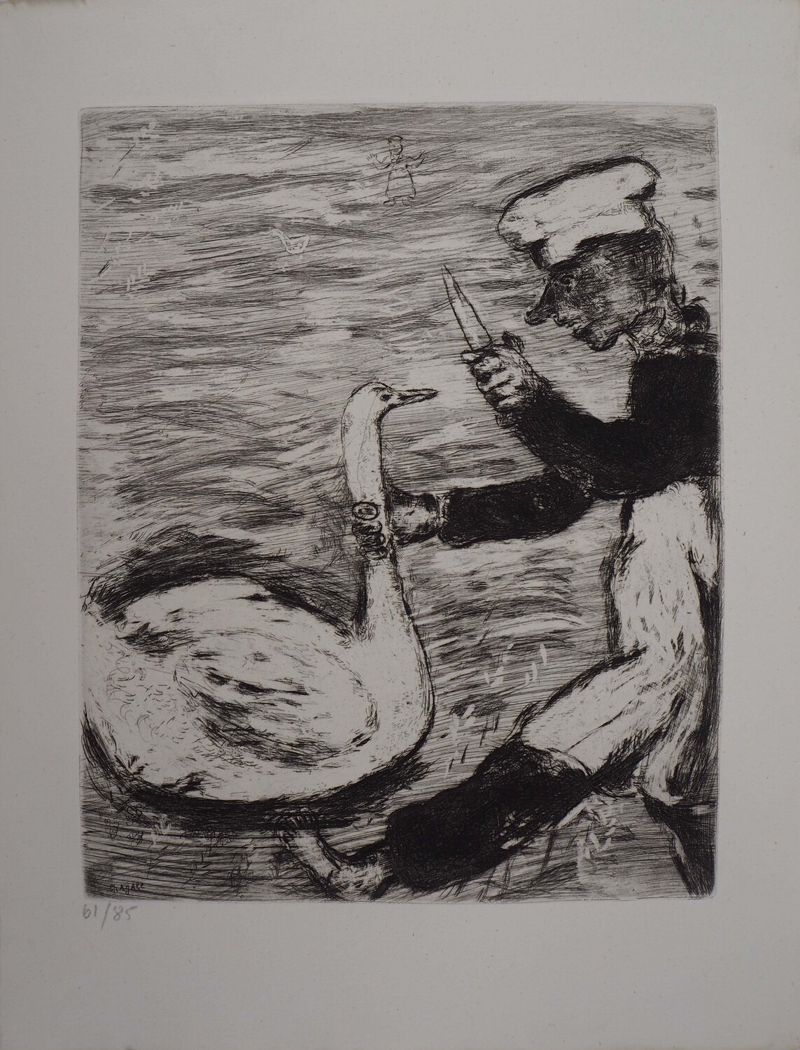 Le cygne et le cuisinier Marc Chagall Print for sale