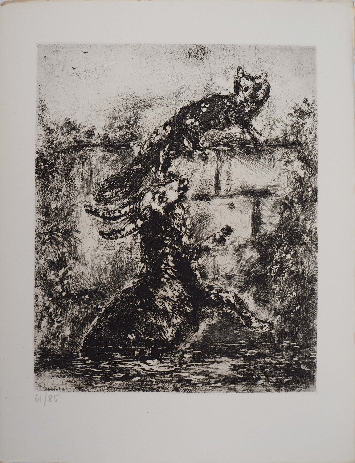 Le renard et le bouc Marc Chagall Impresión en venta