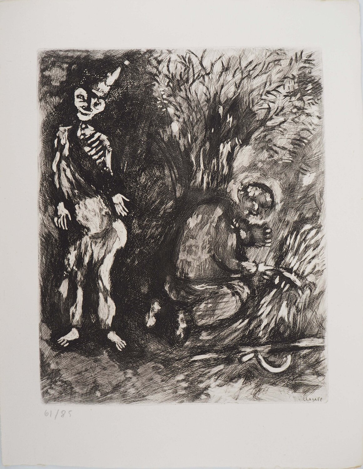 La mort et le bucheron Marc Chagall Impresión en venta