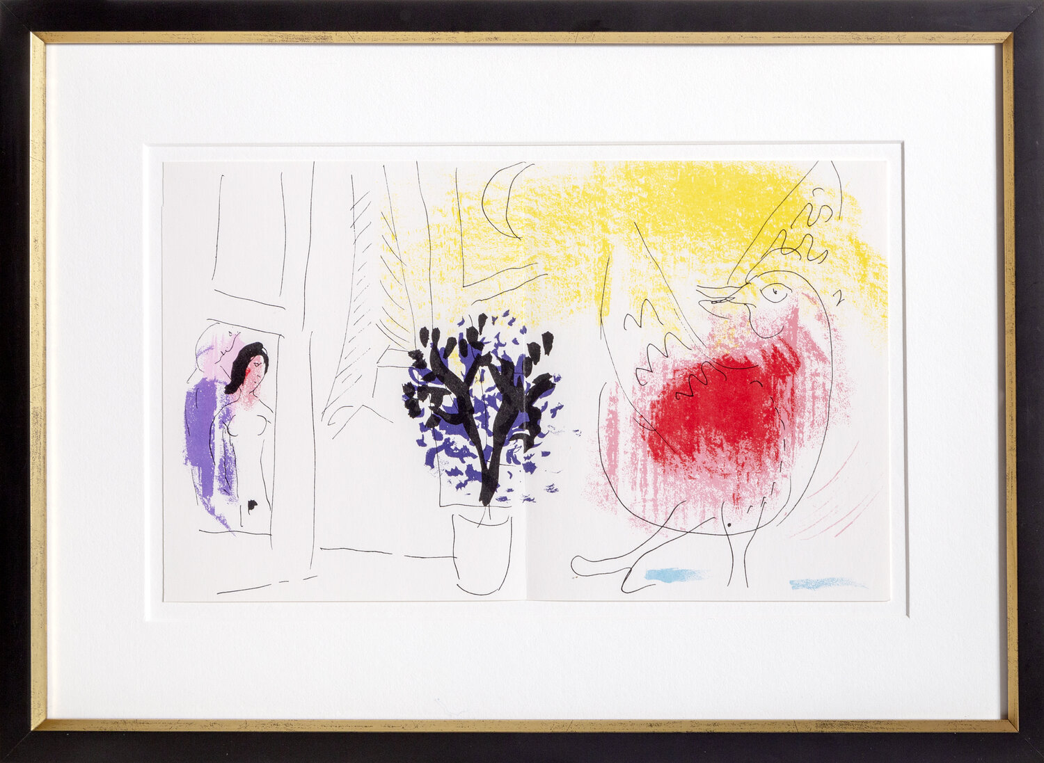 Le Coq Rouge de Marc Chagall (1957) Édition Lithographie Singulart