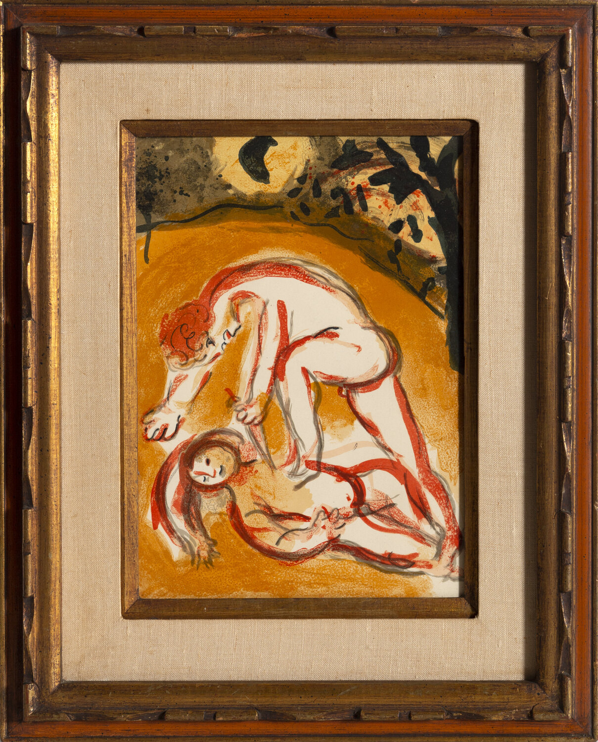 Cain and Abel from "Drawings for the Bible" Marc Chagall