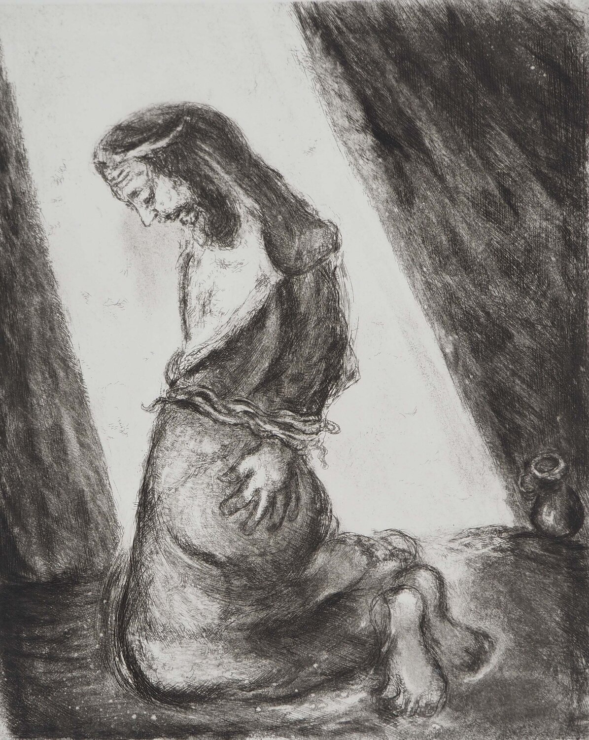 Jérémie dans la fosse, c Marc Chagall