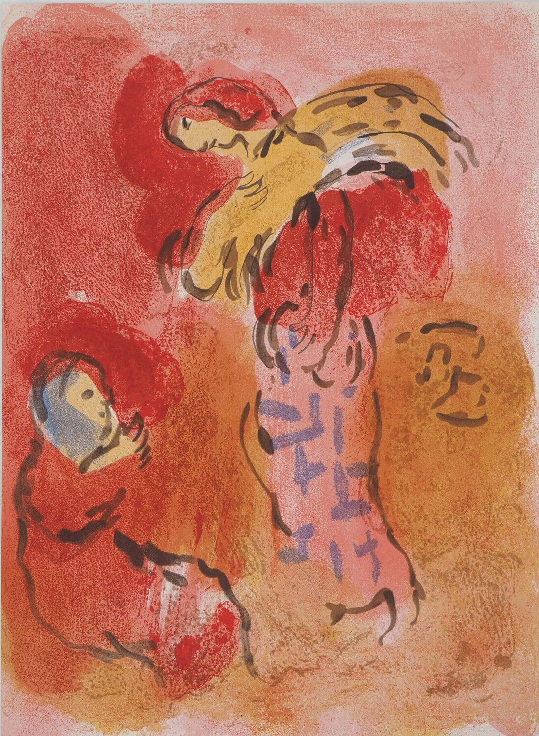La Bible, La glanneuse, Lithographie originale Marc Chagall Impresión en venta