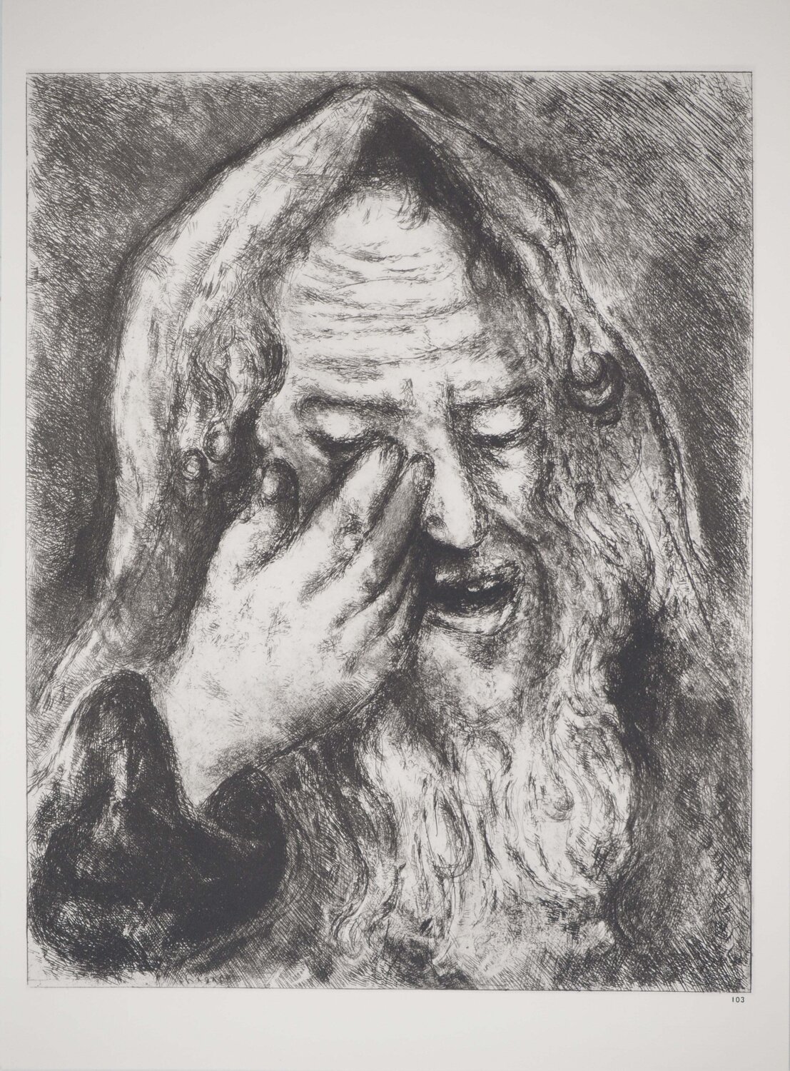 Les lamentations de Jérémie Marc Chagall Print for sale