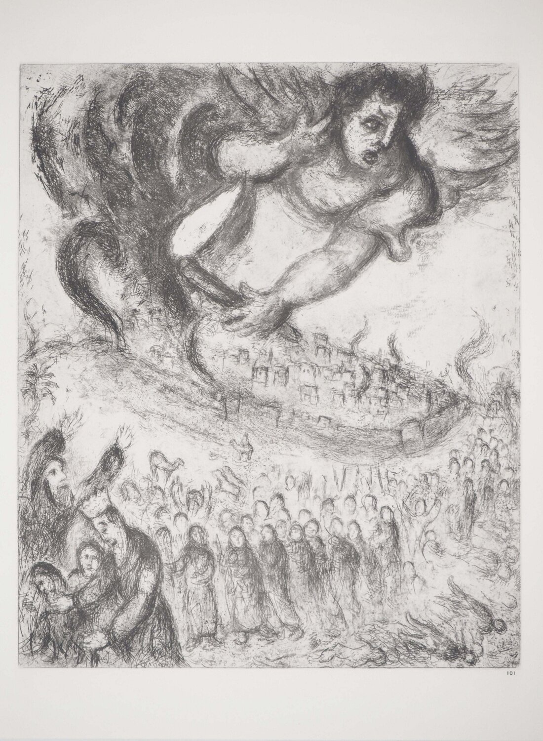 Prise de Jérusalem par Nabuchodonosor Marc Chagall Stampa in vendita