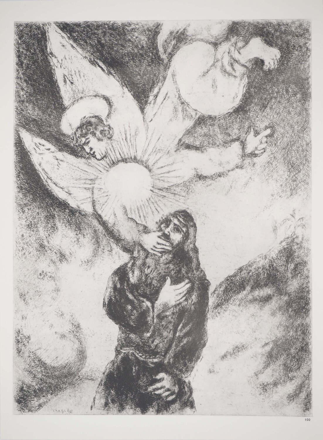 Jérémie reçoit le don de prophétie Marc Chagall Print for sale