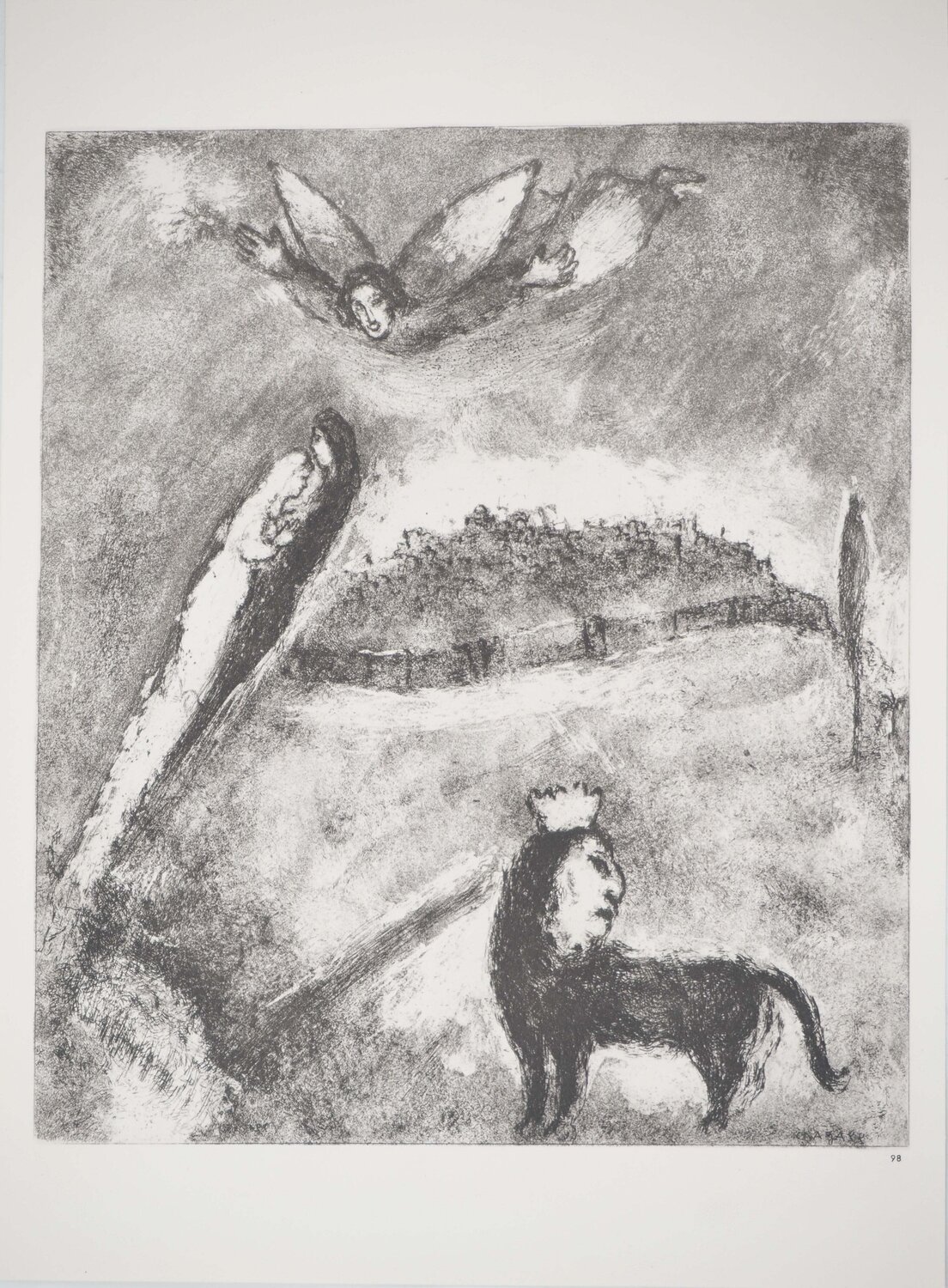 Jérusalem ayant retrouvé grâce devant Dieu Marc Chagall Impresión en venta