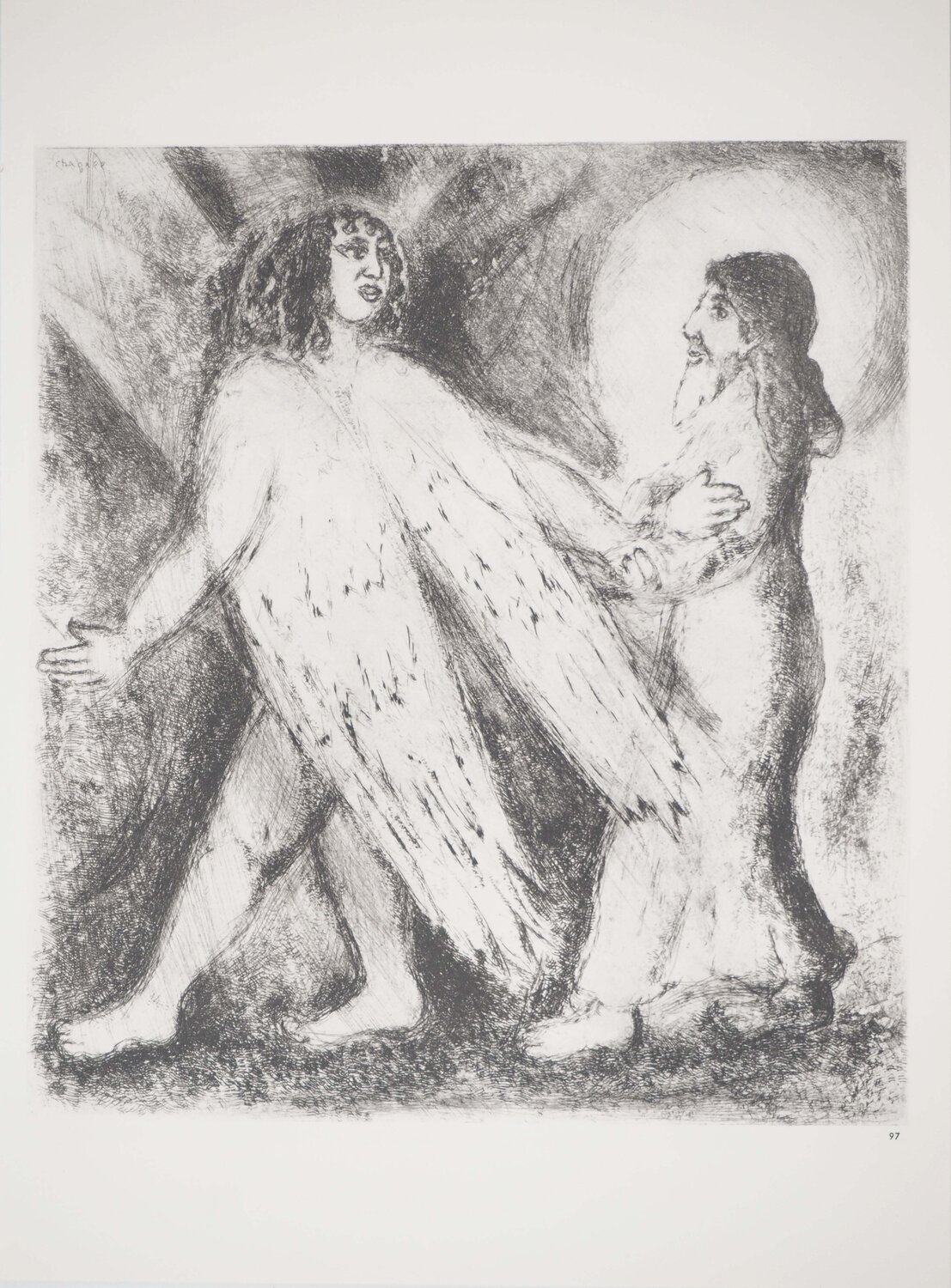 L'homme guidé par l'Eternel dans la voie droite Marc Chagall Druck zu verkaufen