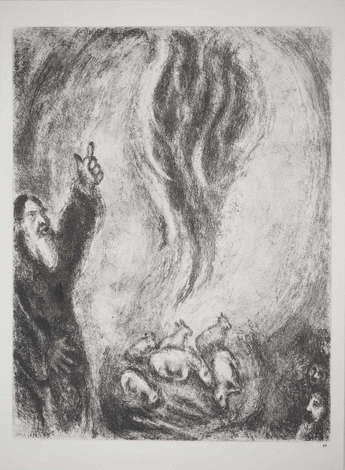 L'holocauste d'Elie consumé par le feu Marc Chagall Druck zu verkaufen