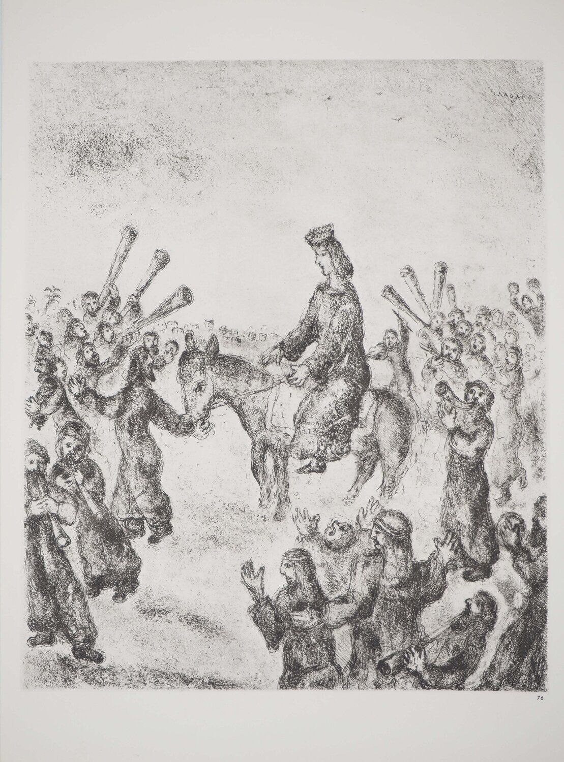 Salomon proclamé roi d'Israël Marc Chagall Impresión en venta