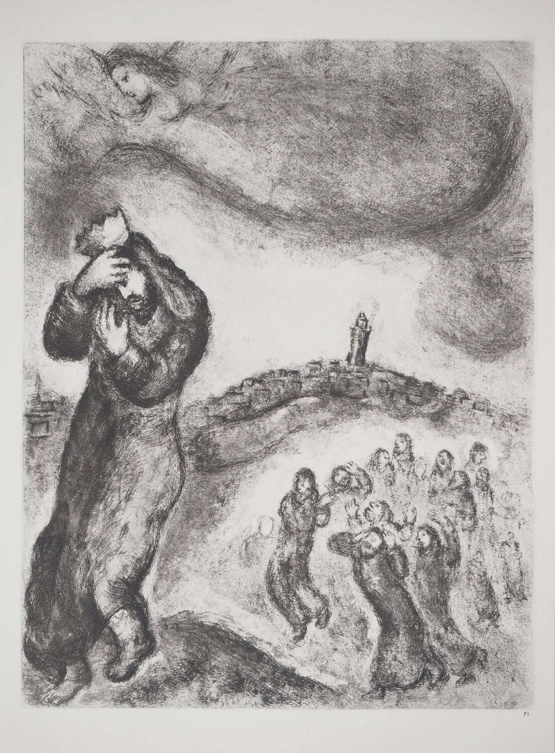 David chassé de Jérusalem par son fils Marc Chagall Impresión en venta
