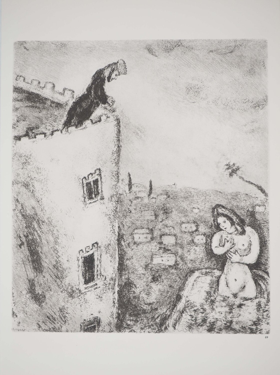 Bethsabée prenant son bain Marc Chagall Édition à vendre