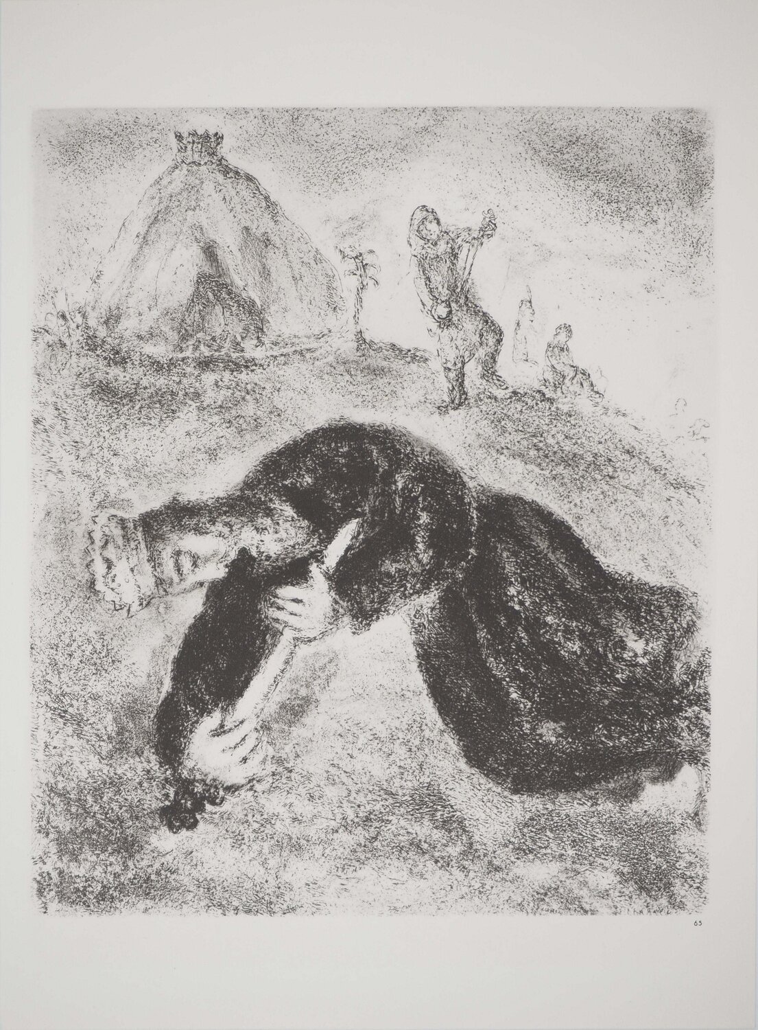 Saül se transperce de son épée Marc Chagall Stampa in vendita