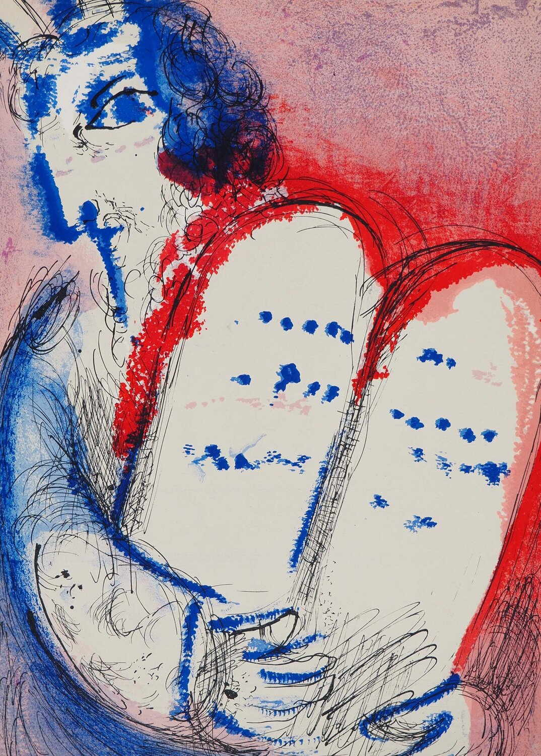 Moises et les table Marc Chagall