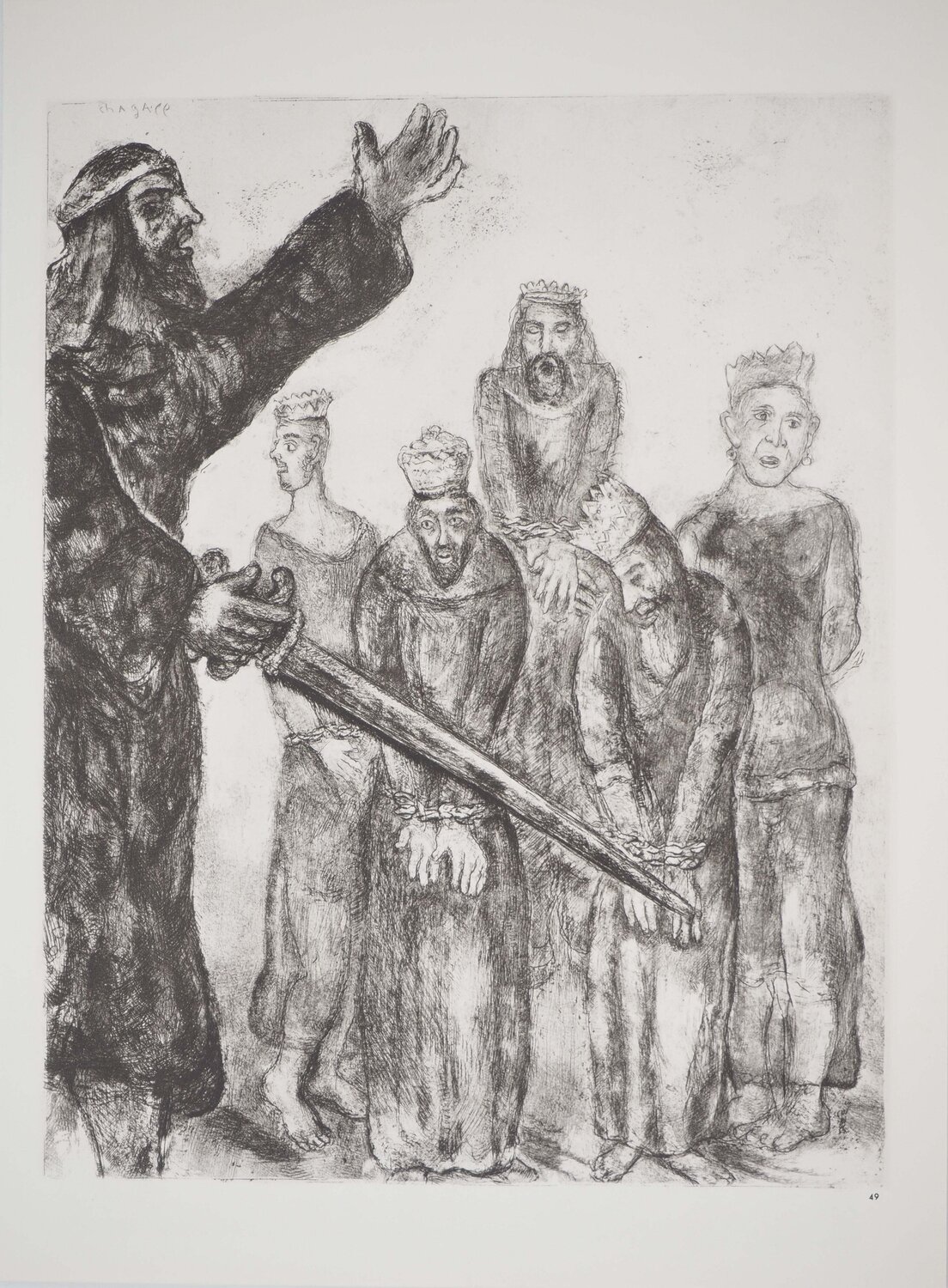 Josué et les cinq rois de Chanaan Marc Chagall Impresión en venta