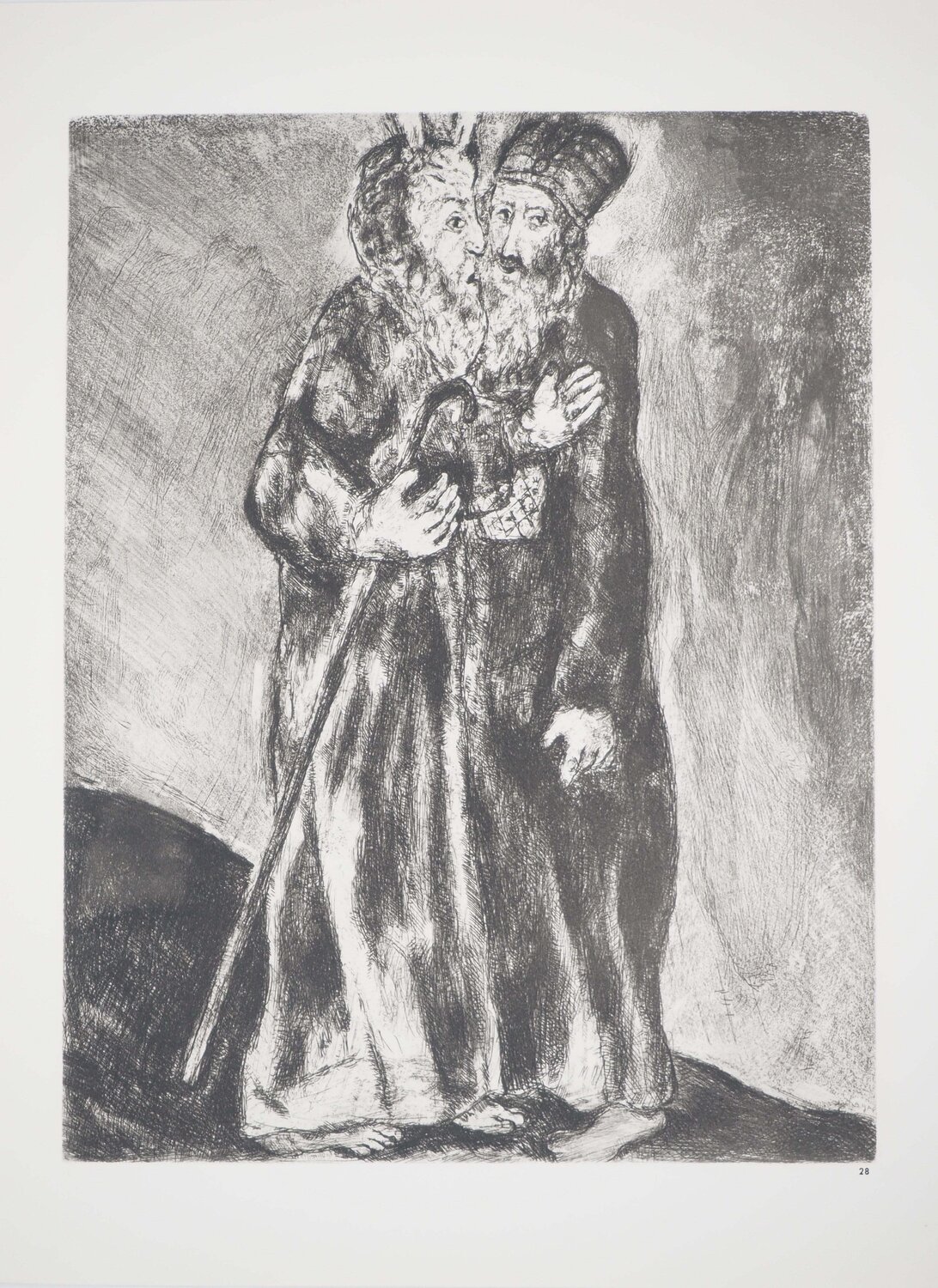 Moise rencontre son frère Aaron Marc Chagall Impresión en venta