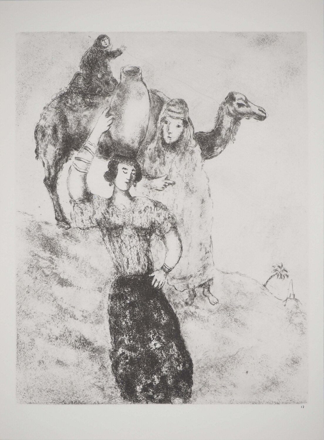 Rébecca donnant à boire au serviteur Marc Chagall Druck zu verkaufen