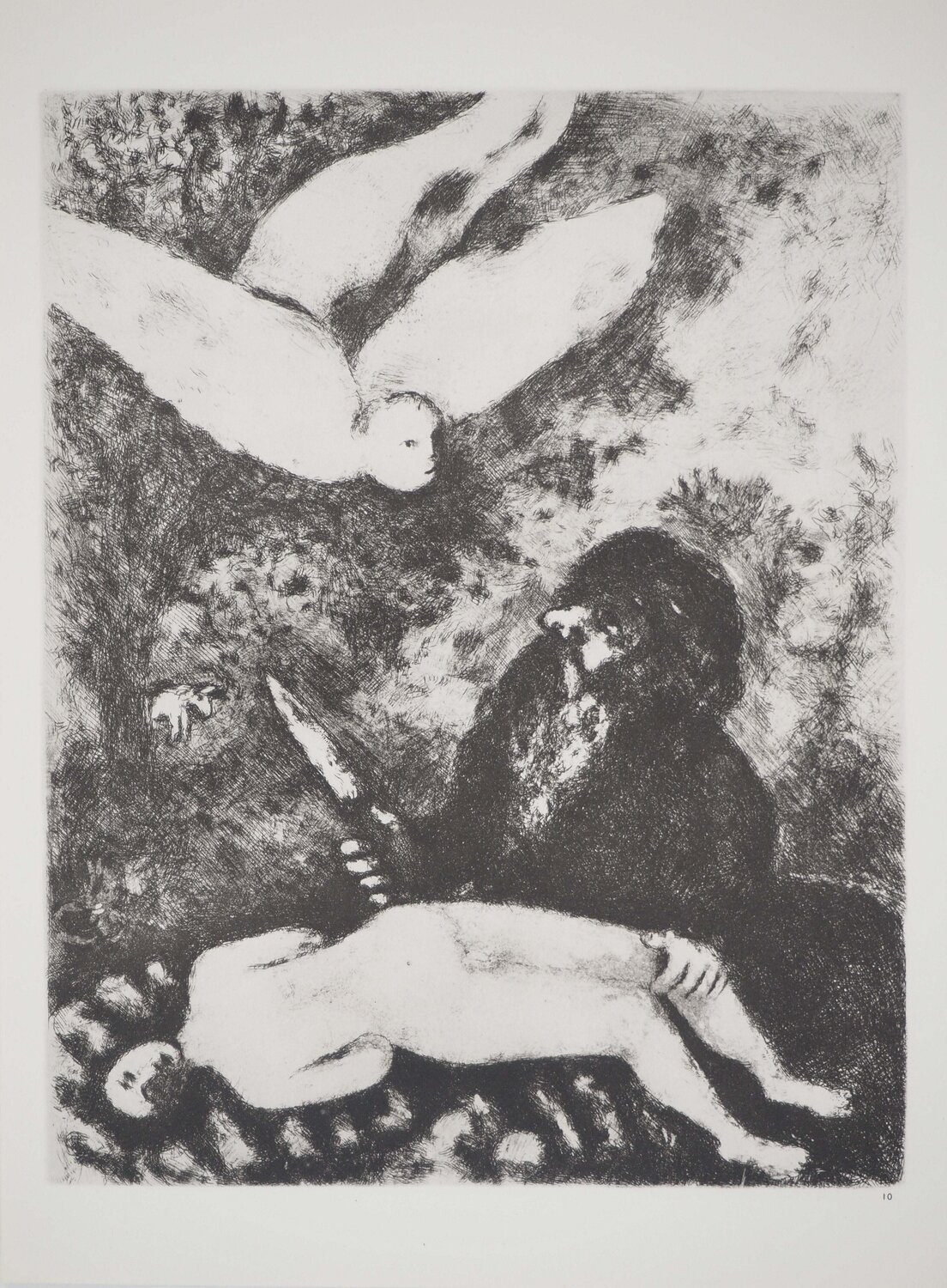 Abraham sur le point d'immoler son fils Marc Chagall Impresión en venta