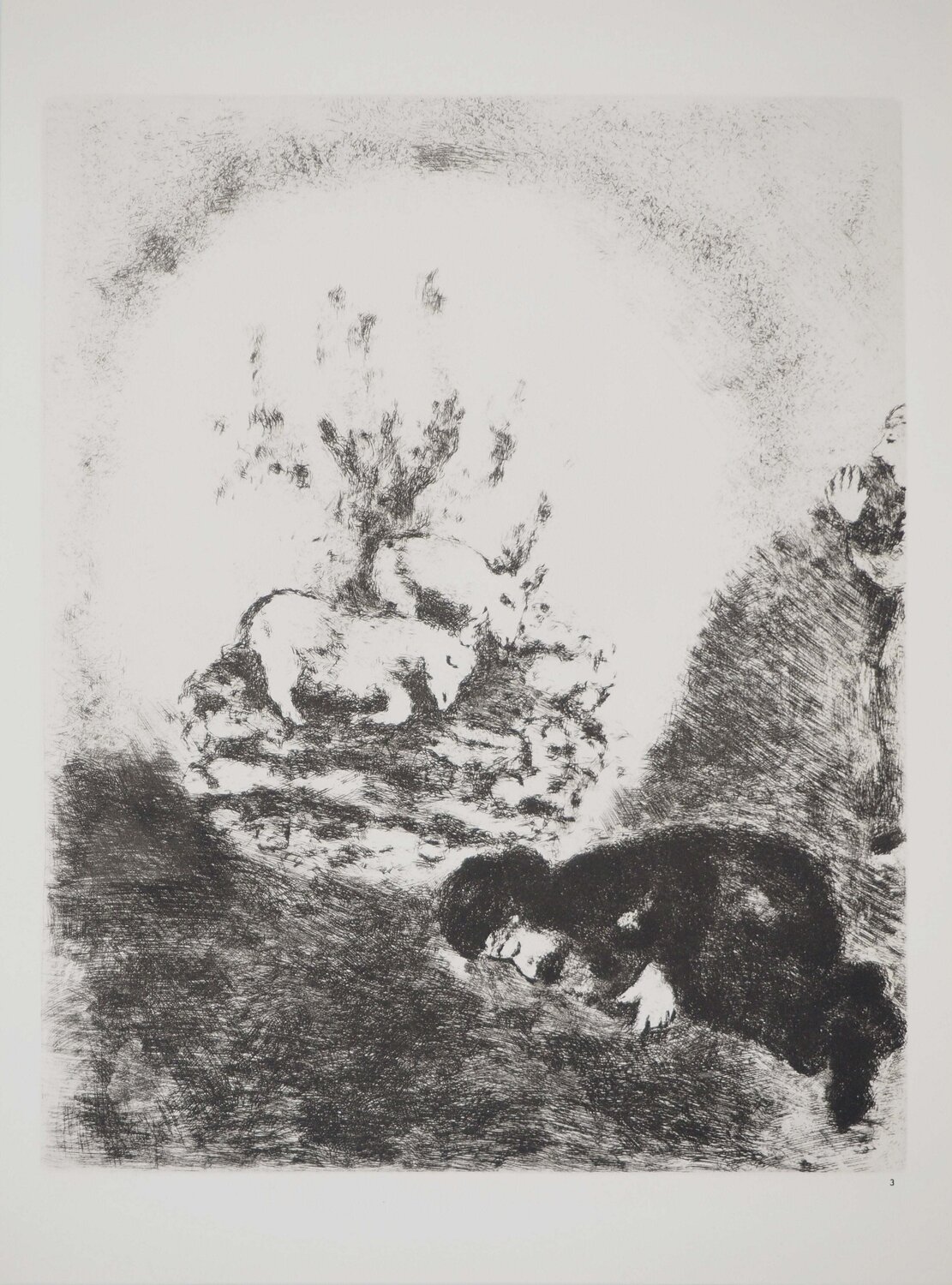 Après le déluge, le sacrifice à l'Eternel, Héliogravure originale Marc Chagall Druck zu verkaufen
