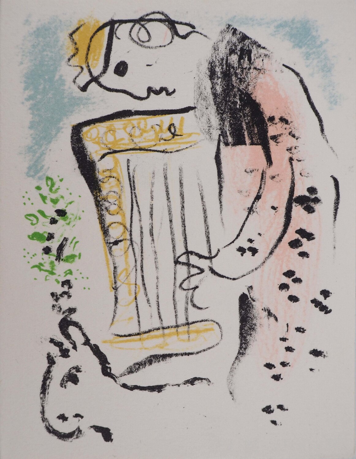 Le Roi David jouant de la harpe Marc Chagall Print for sale