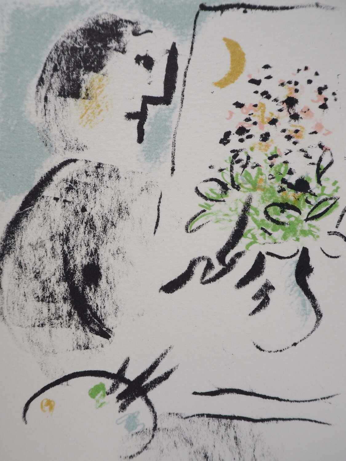 Peintre dans l'atelier Marc Chagall