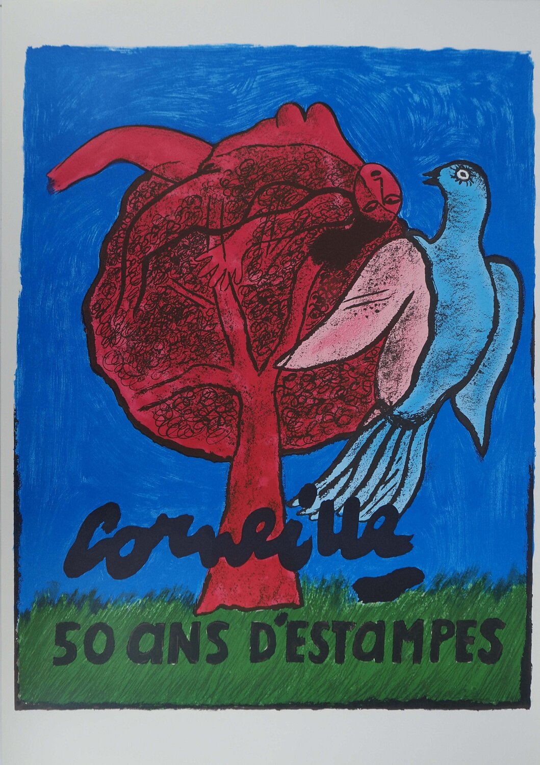 La femme et l'oiseau Marc Chagall Stampa in vendita