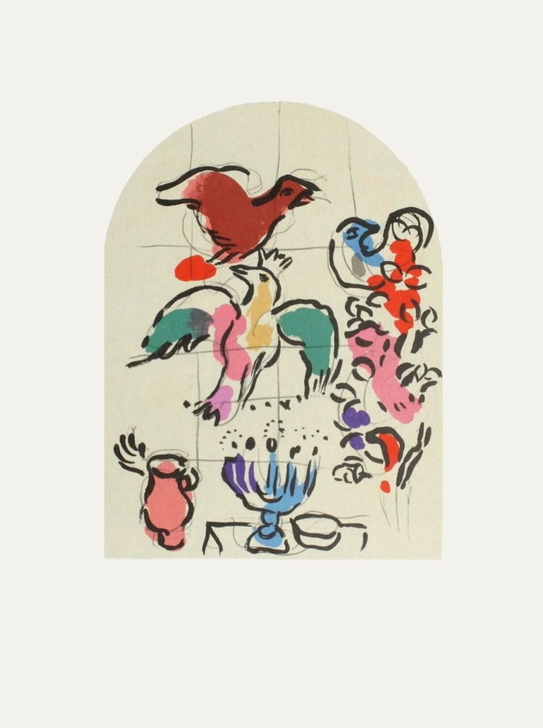 Jerusalem Windows : Asher (sketch) Marc Chagall