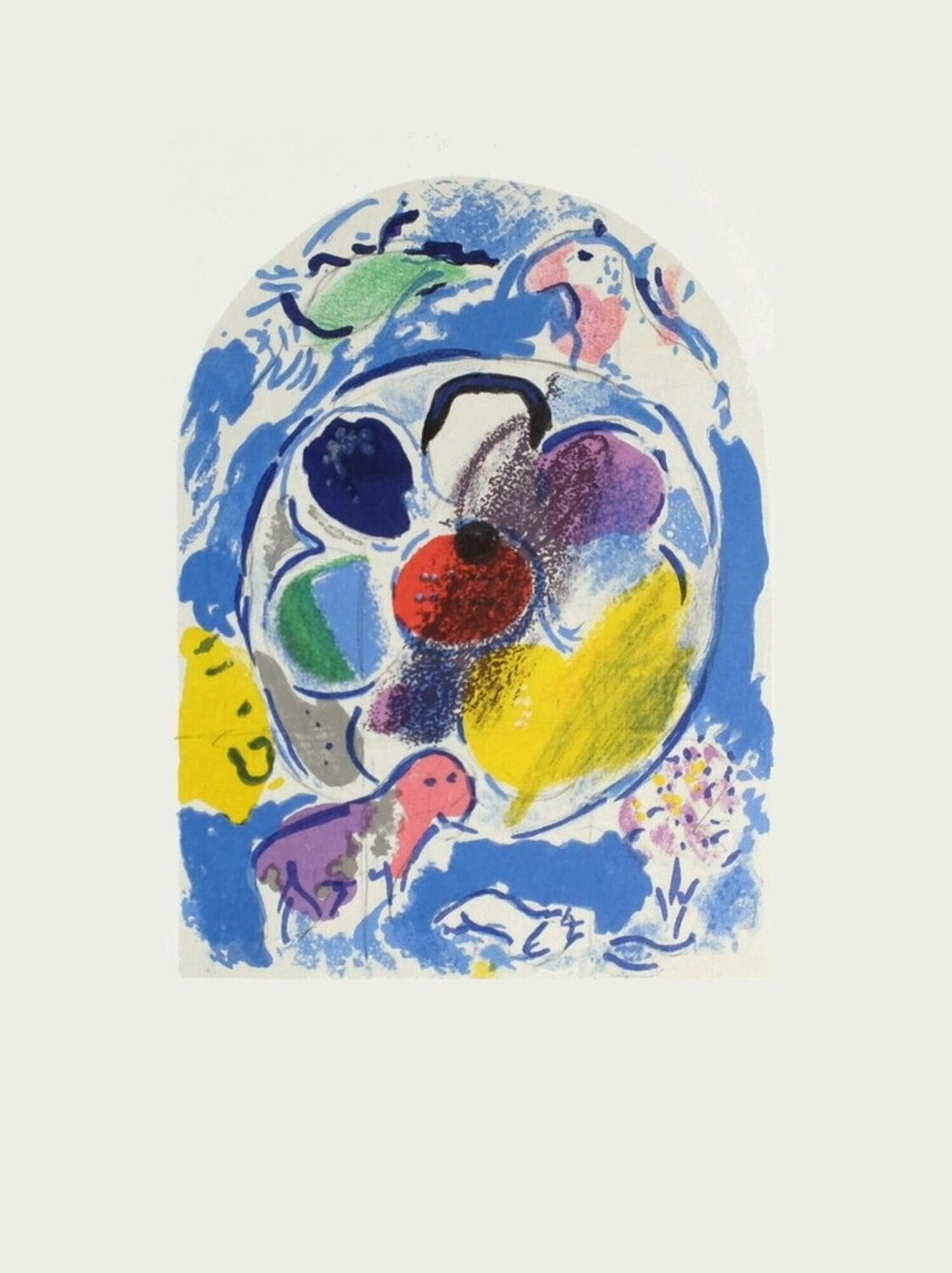 Jerusalem Windows : Benjamin (sketch) Marc Chagall