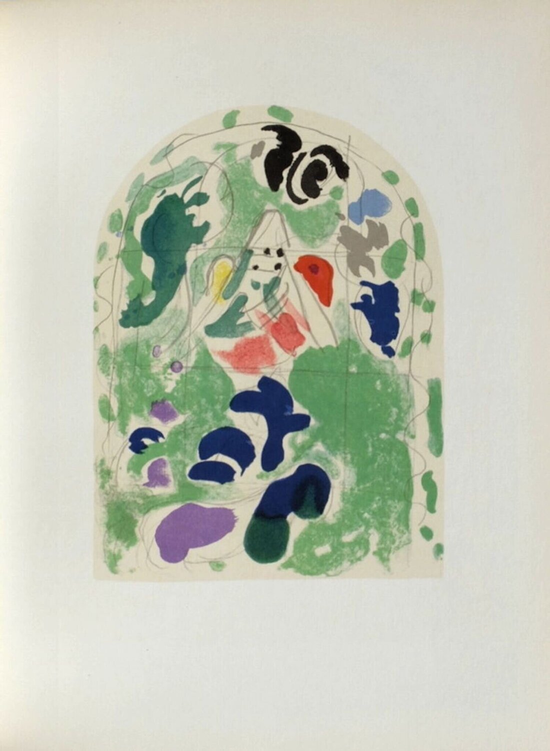 Jerusalem Windows : Issachar (sketch) Marc Chagall