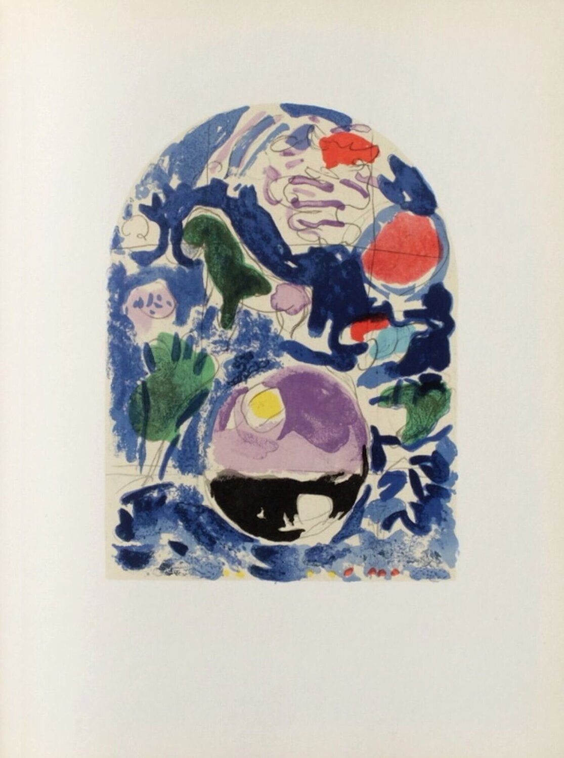 Jerusalem Windows : Simeon (sketch) Marc Chagall