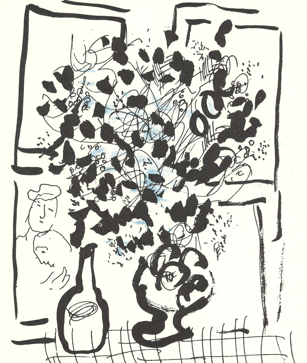 The Black and Blue Bouquet Marc Chagall