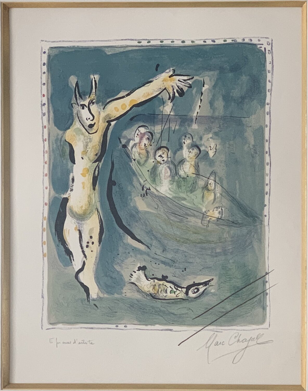Près des eaux d'Aulis blanches Marc Chagall
