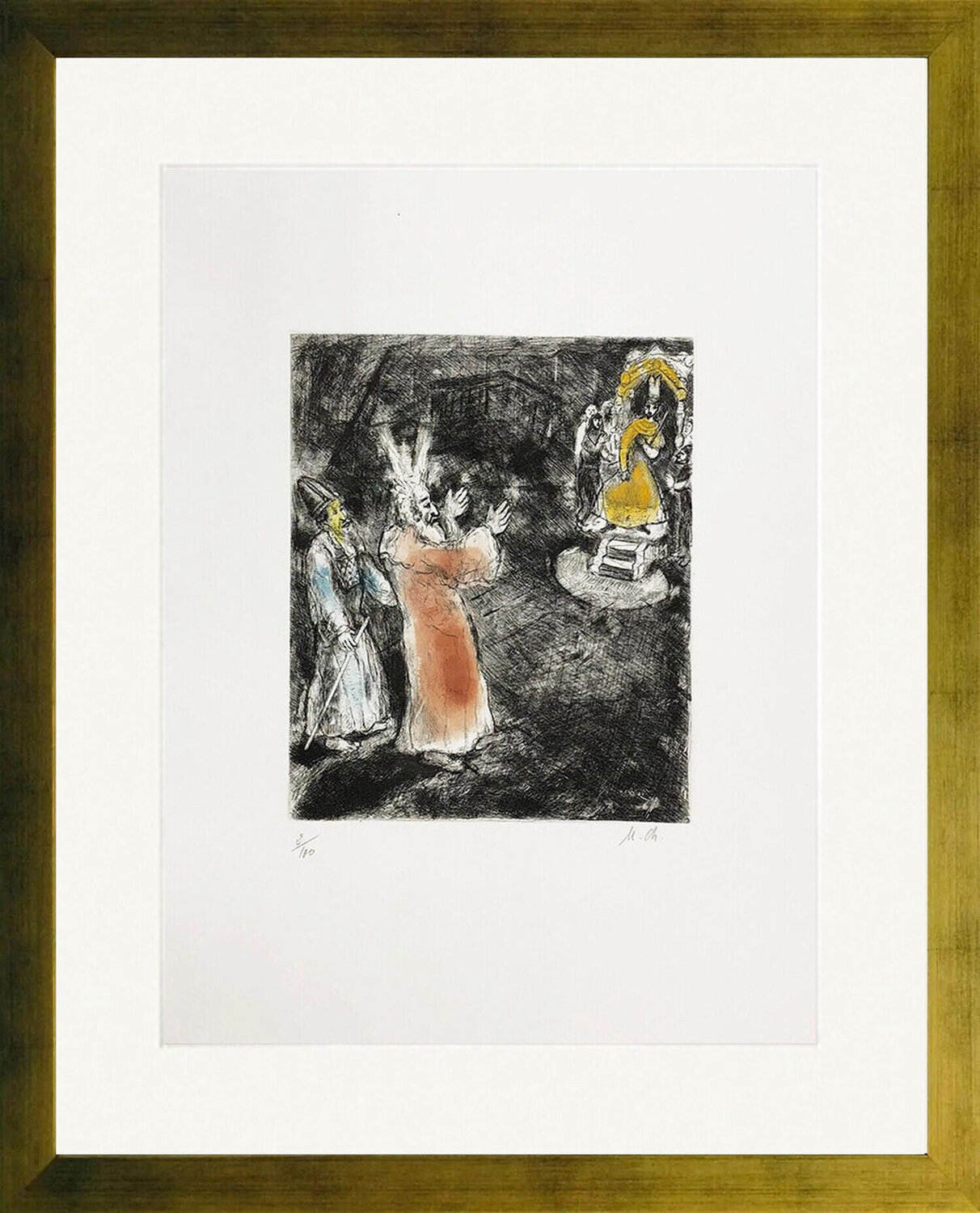 MOSES AND AARON BEFORE PHARAOH Marc Chagall