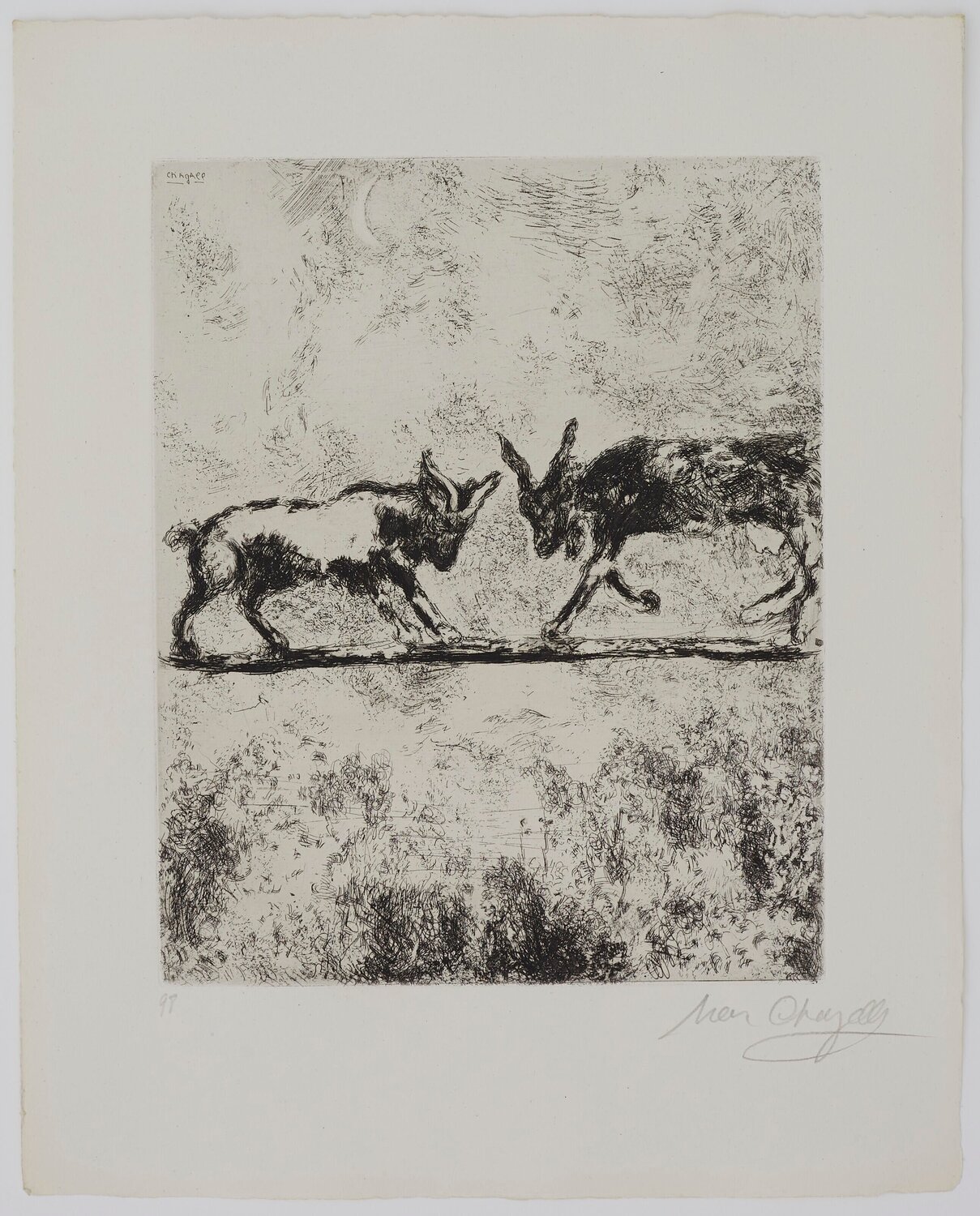 The two Goats, from Fables de La Fontaine Marc Chagall