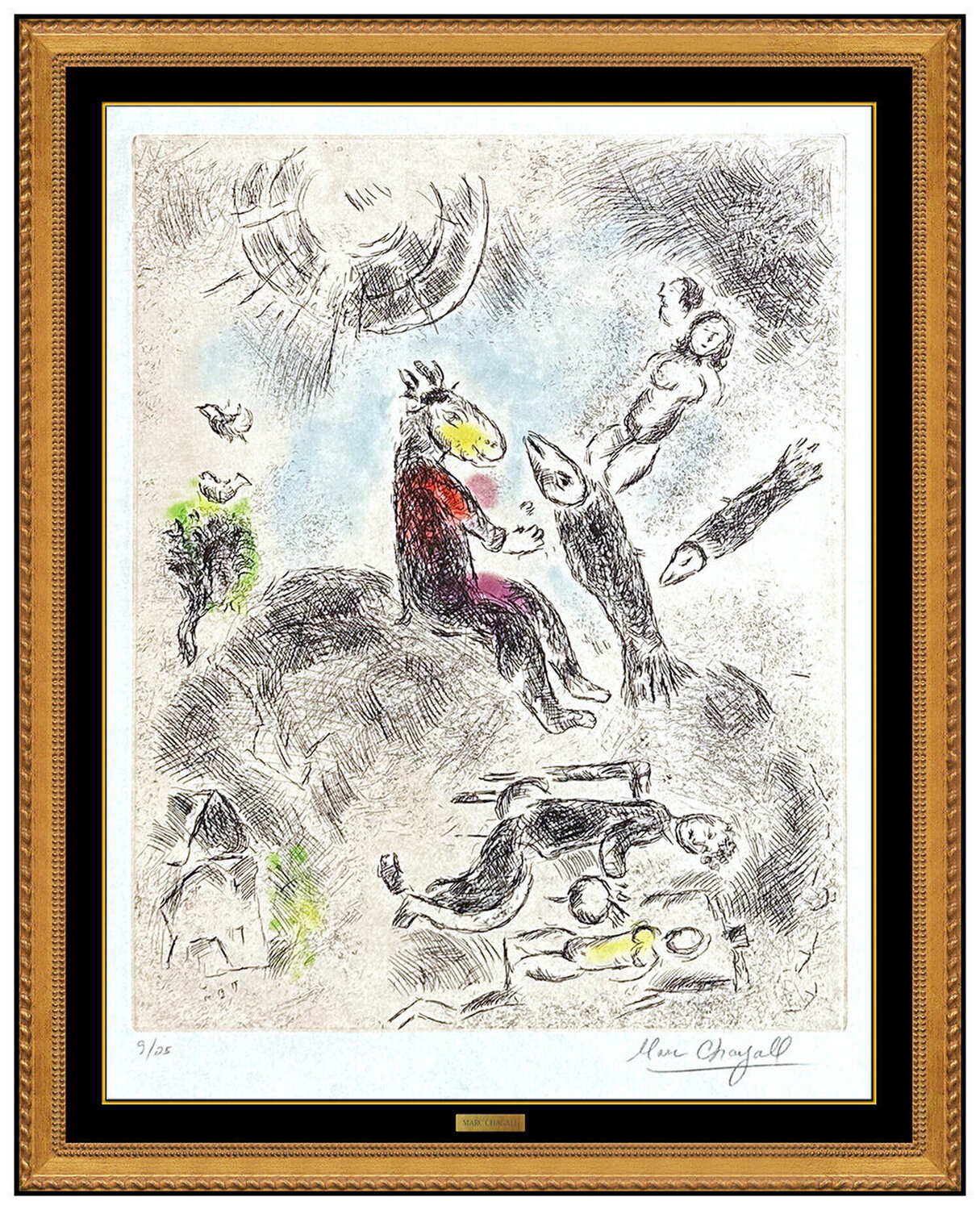 Celui Qui Dit Les Chooses San Fien Dire Marc Chagall Druck zu verkaufen