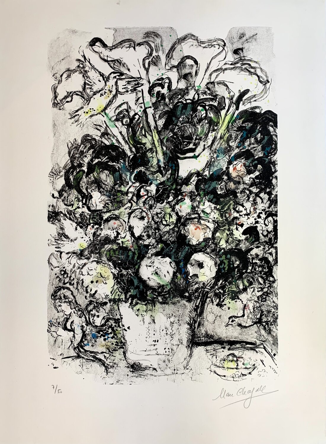 Le Bouquet blanc Marc Chagall