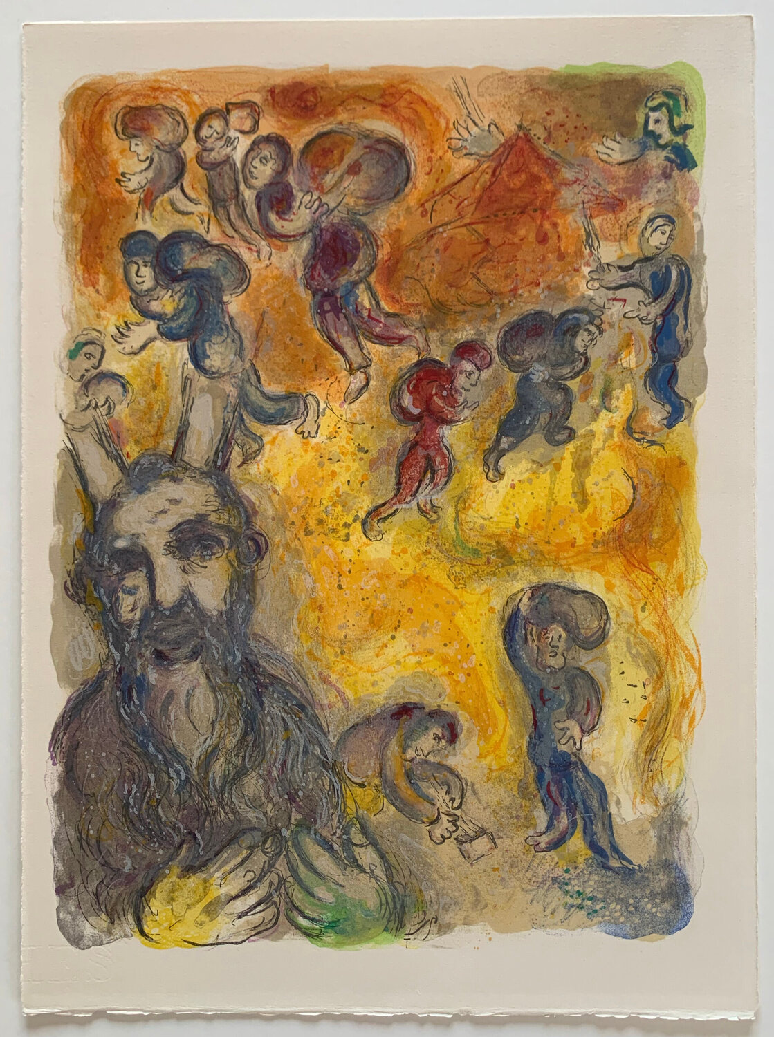 Moses sees the Sufferings of his People Marc Chagall Druck zu verkaufen