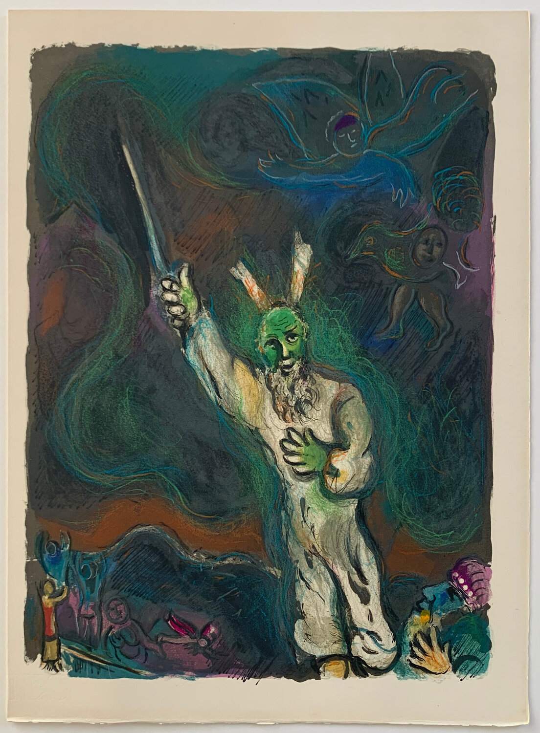 Moses calls Darkness down on Egypt Marc Chagall