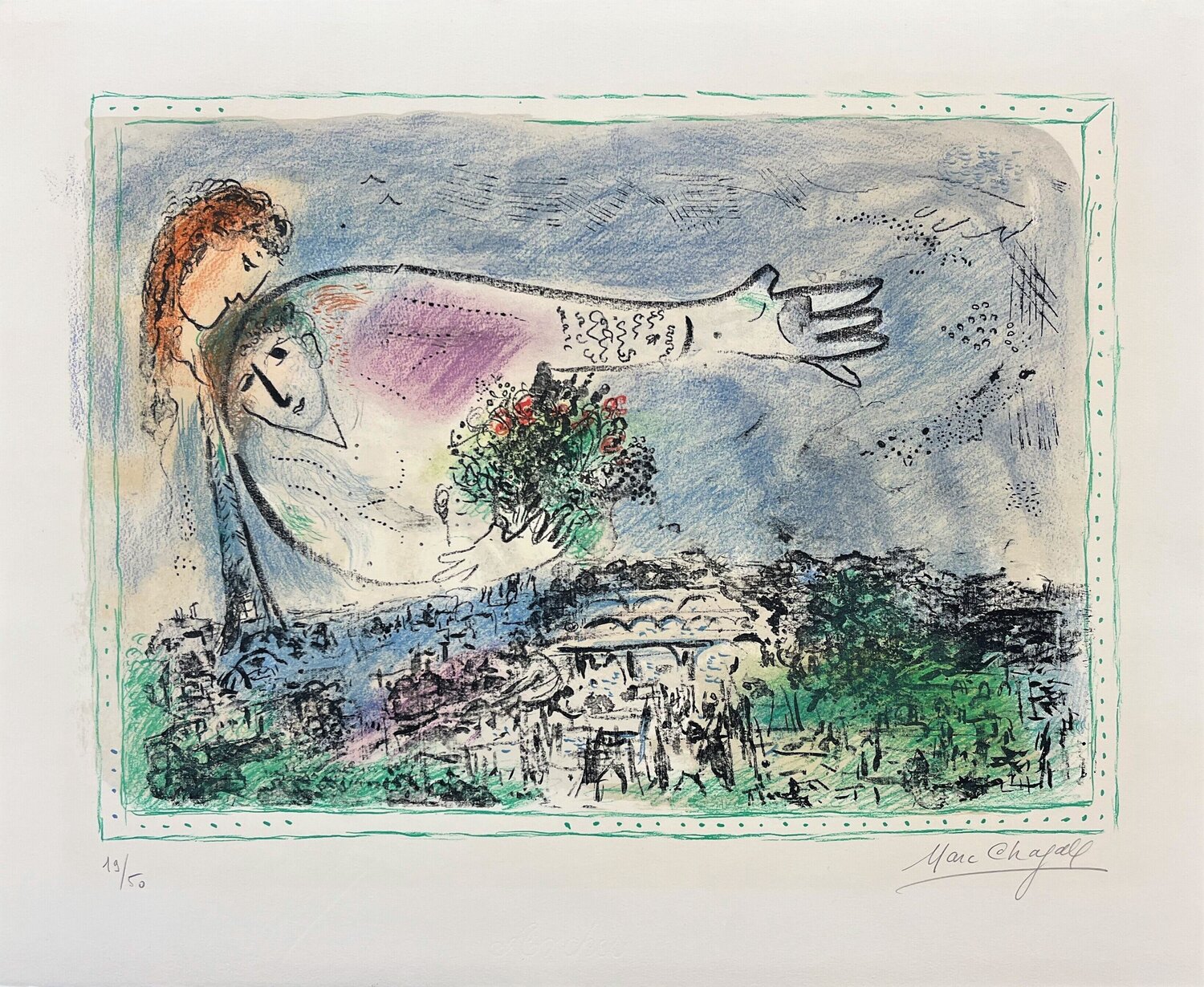Au dessus de Paris Marc Chagall