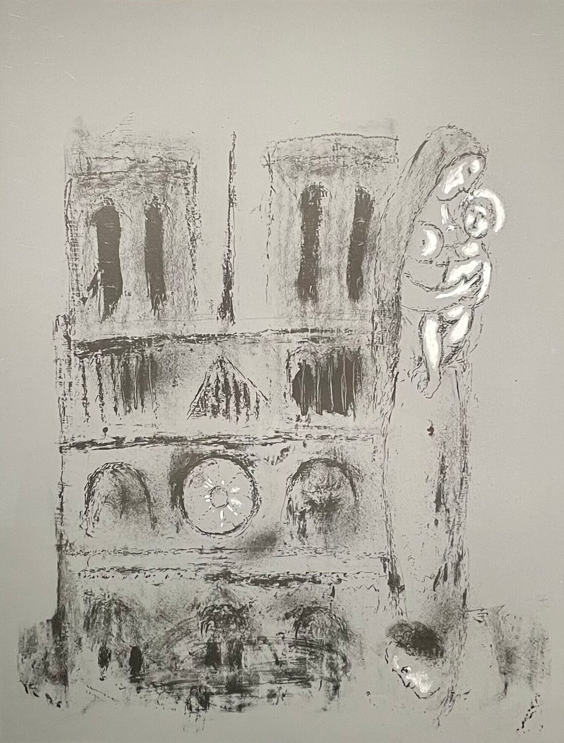 Notre-Dame en Gris Marc Chagall