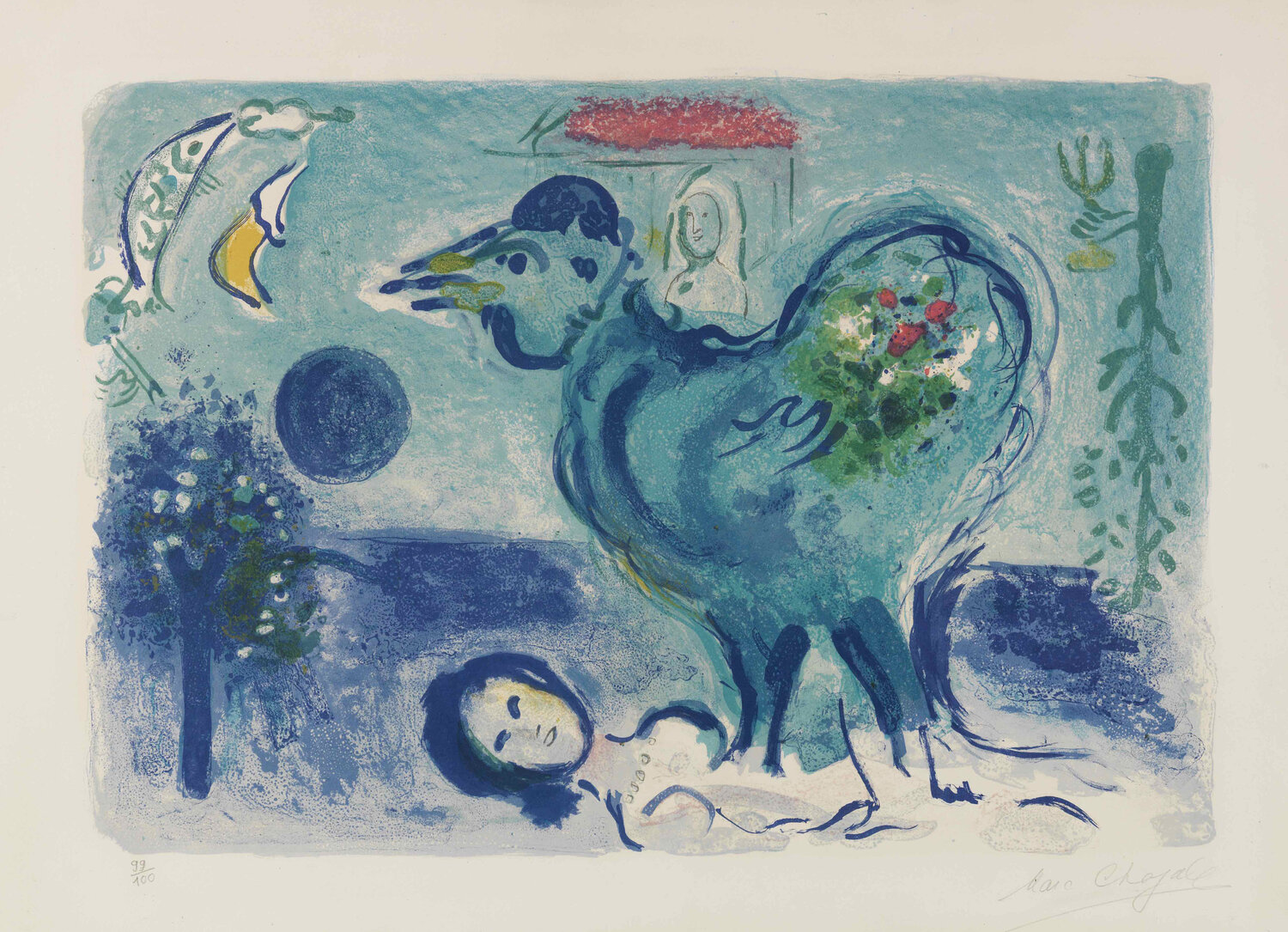 Paysage au Coq Marc Chagall