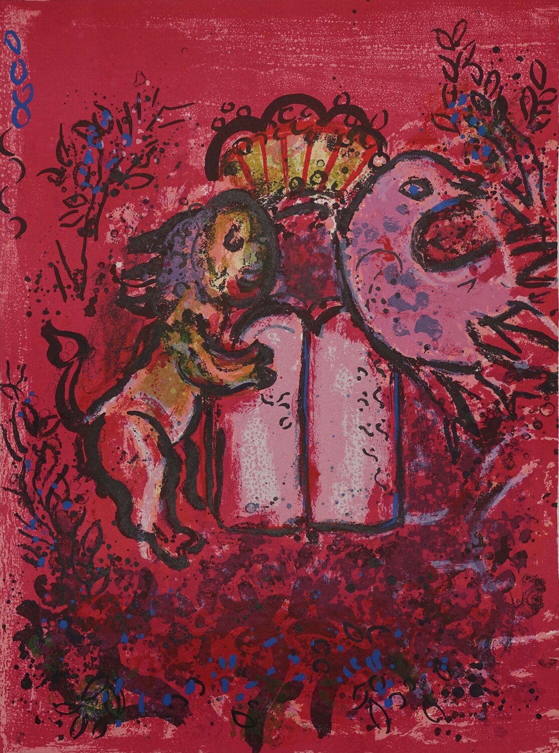 Le lion de Juda et les Tables de la Loi Marc Chagall Print for sale