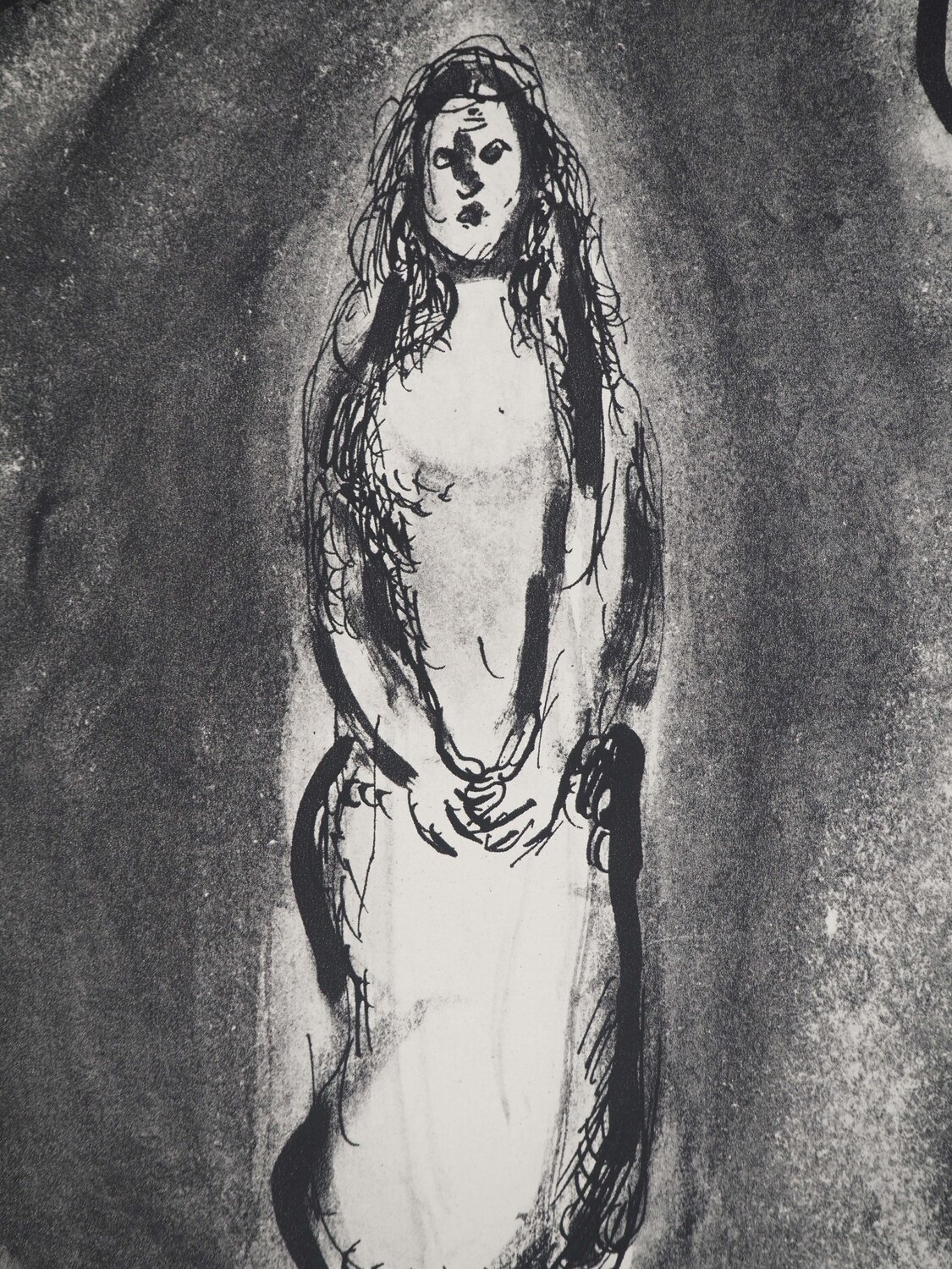 La jeune fille dans le champs (Histoire de Jonas) Marc Chagall Druck zu verkaufen