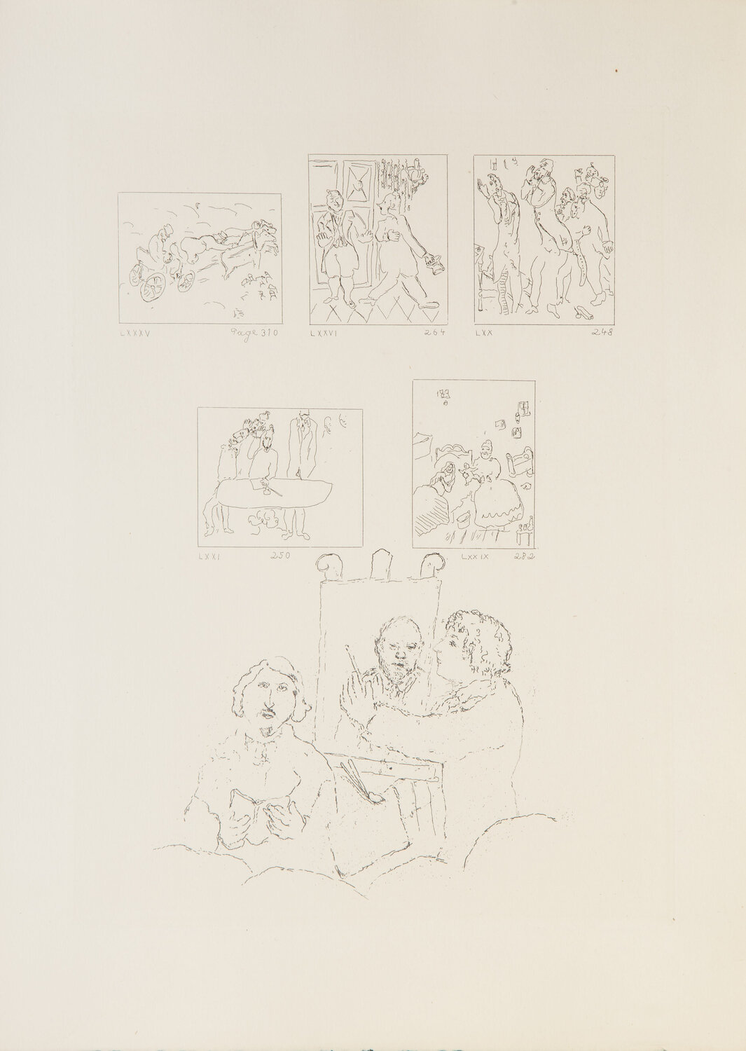 Les Ames Mortes Vignette Plate 11 Marc Chagall