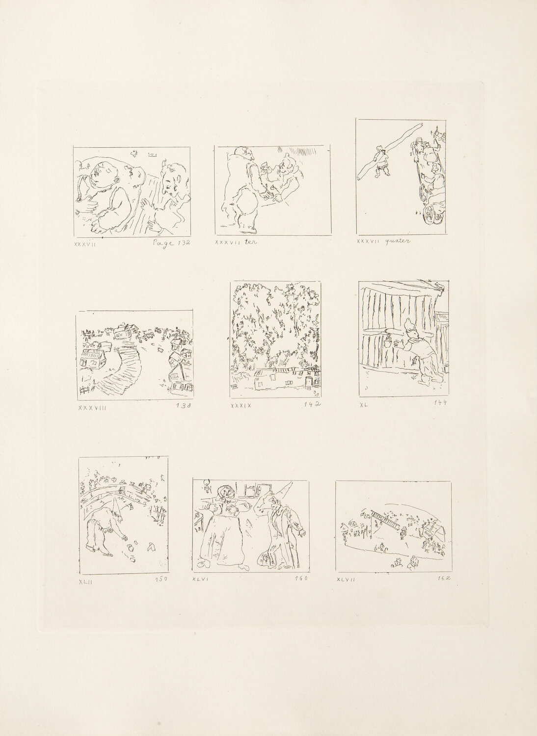 Les Ames Mortes Vignette Plate 5 Marc Chagall