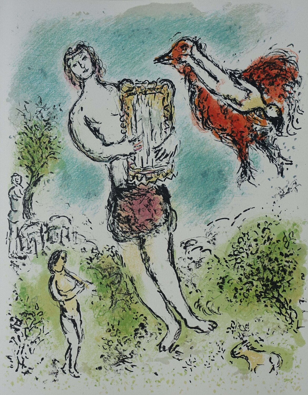 Le devin Theoclymène, Lithographie Marc Chagall Print for sale